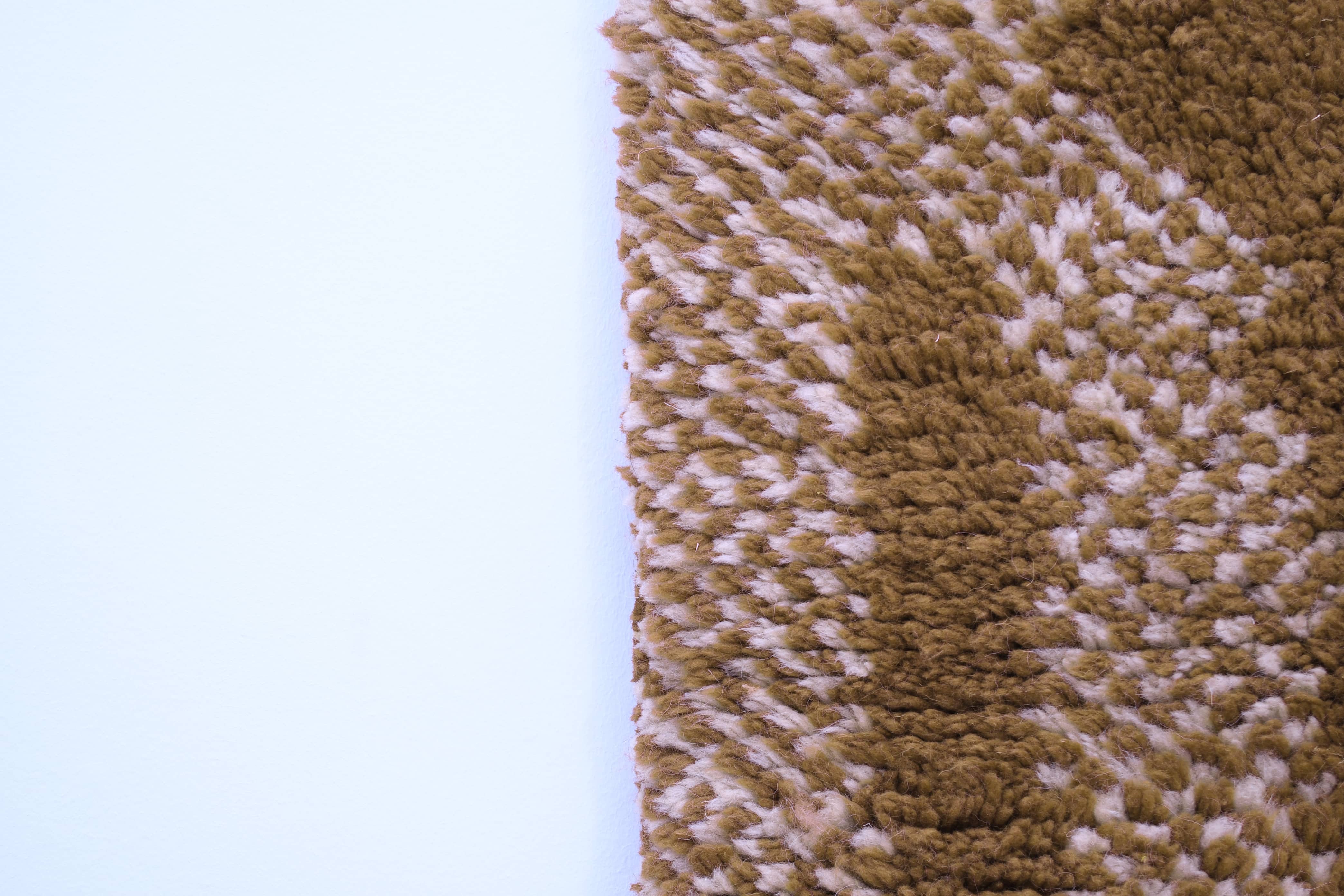 Moroccan Rug Handmade Wool 7x10 - Olive Green Neutral Modern Boho Area Rug for Living Room Bedroom - Mrirt Berber